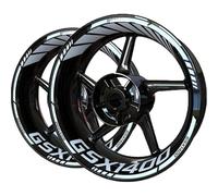 Autocollants pour Roues de Moto pour Suzuki GSX1400 GSX 1400 Autocollant de Roue Bande réfléchissante pour Jantes Roue Stickers Ensemble Complet(Couleur 6)