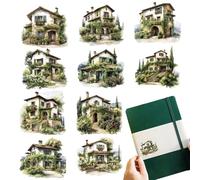 Autocollants pour scrapbooking, autocollants pour journaux de livres - 20 pièces Nature paysage japonais papier autocollant bricolage - Fournitures d'artisanat d'art décoratif, autocollants esthétique