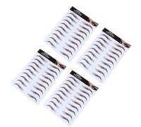 Autocollants pour Sourcils 6d Effet Poils Marron, 4 Pièces | Papier Transfert D’eau, Réutilisables et Imperméables, Formes Arche, Courbe Douce et Droite