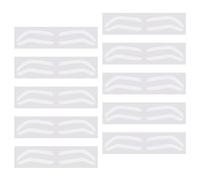 Autocollants pour sourcils blancs, 10 unités, Guides adhésifs imperméables réglables pour les résultats de Salon professionnels, feuilles de pochoirs à sourcils