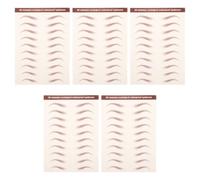Autocollants pour Sourcils Imperméables 3d Marron, 5 Feuilles | Peel Off, Texture Réaliste, Transfert Temporaire, pour Femmes, Maquillage des Sourcils, Style