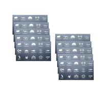 Autocollants pour tableau de bord de voiture - 13 x 8 cm - En vinyle imperméable - Pour identification des boutons intérieurs de véhicule - Ajustement universel pour différents modèles de voiture