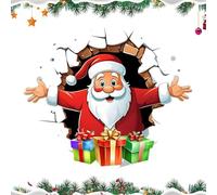 Autocollants pour toilettes | Les autocollants pour toilettes avec un design autocollant donnent vie à un père Noël et soulignent l'atmosphère festive dans la salle de bain avec de l'art vivant