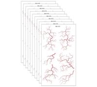 Autocollants Pour Vaisseaux Sanguins 10 Feuilles Art Corporel Étanche À L’eau À Application Rapide Le Maquillage D’horreur Et Les Jeux De Rôle Autocollants De Tatouages sans Danger La Peau