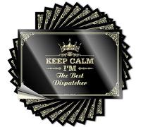 Autocollants pour voiture avec inscription « Keep Calm I'm The Best Dispatcher » (8 x 12 cm)