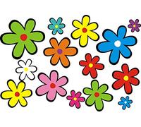 Autocollants pour voiture, Floral Design: Mini fleurs 01-51 pièces - mélangées!
