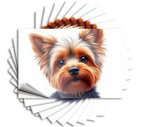 Autocollants pour voitures Adorable Yorkshire Terrier Portrait Autocollants Boîte Autocollant Mécanique Autocollants (8 x 12 cm)