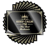 Autocollants pour voitures avec inscription « Keep Calm I'm The Best Mechanic » - Autocollants amusants pour la maison, le bar (8 x 12 cm)