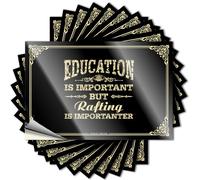 Autocollants pour voitures Education is Important But Rafting is Importanter Stickers pour boîte à outils (12 x 18 cm)