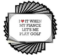 Autocollants pour voitures « I Love It When My Fiance Let's Me Play Golf » - Autocollants amusants pour bar, maison (12 x 18 cm)