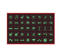 Autocollants pour votre voiture, autocollants de nouveauté pour la voiture | Bouton adhésif 40x PVC Autocollants lumineux - Pièces de remplacement, accessoires intérieurs automobiles, décalcomanies de