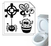Autocollants pour WC - Pack de 8 unités (4 designs) pour viser en urinant - Évite les éclaboussures - Décoration créative et originale pour la salle de bain - Stickers pour toilettes
