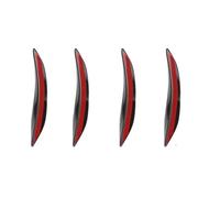 Autocollants Protection seuil Porte Lot de 2 Autocollants pour Pare-Chocs Voiture Bande Protection d'angle Bandes Contre Les Rayures, Lame Collision Anti-Collision(Smooth Black 4pcs)