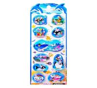 Autocollants Puff pour , mini autocollants de créatures marines | autocollant poisson avec relief 3D - pour cahiers, agendas, ordinateurs, bouteilles, étuis pour stylos cadeaux enseignants