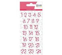 Autocollants Puffies 3D Calendrier de l'Avent Sucre d'orge Rouge G