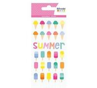 Autocollants Puffies 3D Tutti Frutti Glaces Rose