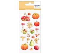 Autocollants Puffies - Fruits Et Légumes D'automne - Artemio - 19 Stickers 3d Pour Scrapbooking Et Décoration