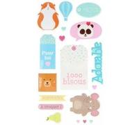 Autocollants Puffies XL - Animaux adorables Multicolore G