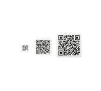 Autocollants QR Code avec lien modifiable - Chaque sticker lien individuel - 3 tailles (5 autocollants QR blancs, 6 x 6 cm)
