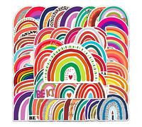 Autocollants Rainbow Bridge |50Pcs Décalques Vinyle Imperméables sur Thème Arc-en-Ciel pour Gourdes, Ordinateurs Portables, Valises, Tasses, Skateboards, Guitares