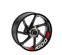 Autocollants réfléchissant jante Autocollant Réfléchissant Pour Jante De Moto Pour B&MW S1000R S 1000R, Autocollants Pour Moyeu De Jante, Bandes Réfléchissantes(Couleur 17)