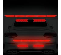 Autocollants Réfléchissants Coffre de Voiture pour 500 312 Facelift I 2015-2024, Nuit Réfléchissant Sécurité Décoration,Avertissement et Haute, Étanche,Red