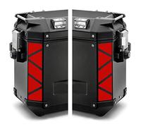 Autocollants réfléchissants compatibles avec valises latérales GIVI TREKKER OUTBACK 48 37 l Motorrad (Rouge)