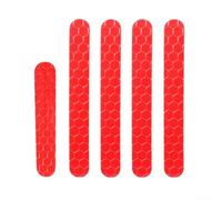 Autocollants réfléchissants de nuit pour scooter ES 1 à 4 - Bandes de sécurité haute visibilité et résistantes aux intempéries pour casques de vélo, 7,9 x 1 cm (rouge)