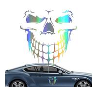 Autocollants réfléchissants en forme de tête de mort pour voiture, capot, porte, pare-chocs, fenêtre