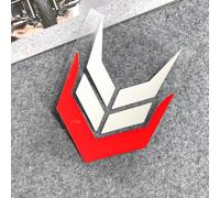 Autocollants réfléchissants haute visibilité pour motos, voitures, vélos - Décalques de sécurité imperméables en PVC pour casque, scooter, camion, équipement 3 x 8 cm (C argent + rouge)