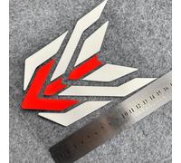 Autocollants réfléchissants haute visibilité pour motos, voitures, vélos - Décalques de sécurité imperméables en PVC pour casque, scooter, camion, équipement 3 x 8 cm (A argent + rouge)