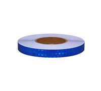 Autocollants réfléchissants imperméables, Bande autocollante de sécurité auto-adhésive en treillis cristal, couleur unie, avertissement danger, for vélo moto 2CM x 50M(Blue)