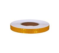 Autocollants réfléchissants imperméables, Bande autocollante de sécurité auto-adhésive en treillis cristal, couleur unie, avertissement danger, for vélo moto 2CM x 50M(Yellow C)