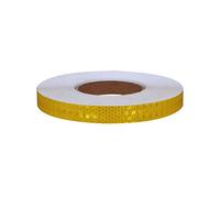 Autocollants réfléchissants imperméables, Bande autocollante de sécurité auto-adhésive en treillis cristal, couleur unie, avertissement danger, for vélo moto 2CM x 50M(Yellow a)