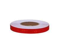 Autocollants réfléchissants imperméables, Bande autocollante de sécurité auto-adhésive en treillis cristal, couleur unie, avertissement danger, for vélo moto 2CM x 50M(Red)