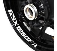 Autocollants Réfléchissants Imperméables Pour Moto, Décoratifs Pour Roues, Pièces Pour Suzuki GSX1250FA Gsx 1250fa Fond jante réfléchissant(Wit)