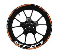 Autocollants Réfléchissants Imperméables pour Roues Moto Ensemble Décoration Jantes pour Yamaha MT07 MT 07 MT-07 2022(Style 8)