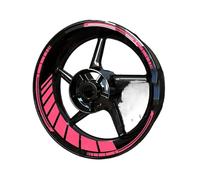 Autocollants Réfléchissants Jante Autocollants Réfléchissants Pour Roues Moto À Rayures Pour Jante Moyeu 17 Pouces(High Gloss Pink)
