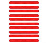 Autocollants réfléchissants multicolores pour rétroviseur et extérieur de voiture avec matériau et retrait facile sans résidus (rouge)