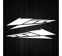 Autocollants Réfléchissants Pour Garde-Boue Avant De Moto,Corps Latéral,Boîte Arrière,Accessoires De Décalcomanie Pour Yamaha Smax Xmax Tmax - Type White (20cm X 8.5cm)