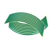 Autocollants réfléchissants pour jantes de moto de 45,7 cm, matériau PET imperméable et résistant aux UV, forte adhérence, ne laisse pas après le retrait (vert)