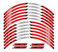 Autocollants Réfléchissants pour Jantes De Moto, Modification pour Roues Avant Et Arrière pour Yamaha XJ6 des pièces de Rechange(A Red)