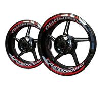 Autocollants Réfléchissants pour Jantes De Moto pour Aprilia Caponord, Bandes De Moyeu, Accessoires De Décoration Lot Complet d'autocollants de Jante(Couleur 1)