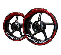 Autocollants Réfléchissants pour Jantes De Moto pour Aprilia Caponord, Bandes De Moyeu, Accessoires De Décoration Lot Complet d'autocollants de Jante(Couleur 5)