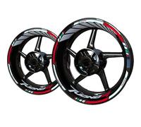 Autocollants Réfléchissants pour Jantes De Moto pour Aprilia Tuono V4, Bandes De Moyeu, Accessoires De Décoration Lot Complet d'autocollants de Jante(Couleur 2)