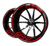 Autocollants Réfléchissants pour Jantes De Moto pour Ducati 848 Evo, Bandes De Moyeu, Accessoires De Décoration Lot Complet d'autocollants de Jante(Couleur 3)