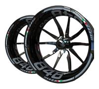 Autocollants Réfléchissants pour Jantes De Moto pour Ducati 848 Evo, Bandes De Moyeu, Accessoires De Décoration Lot Complet d'autocollants de Jante(Couleur 2)