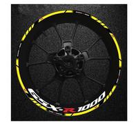 Autocollants Réfléchissants pour Jantes De Moto pour Suzuki GSXR1000 GSXR 1000, Kit Complet De Décoration Lot Complet d'autocollants de Jante(Couleur 14)