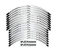 Autocollants Réfléchissants pour Jantes De Moto pour Suzuki V-Strom 250 SX, Vstrom 1000 1050 XT DL 650 Lot Complet d'autocollants de Jante(Couleur 2)