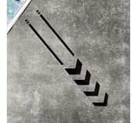 Autocollants réfléchissants pour moto, voiture, scooter avec étoiles et flèches sur le thème des rayures en PET pour décoration de garde-boue (A noir)